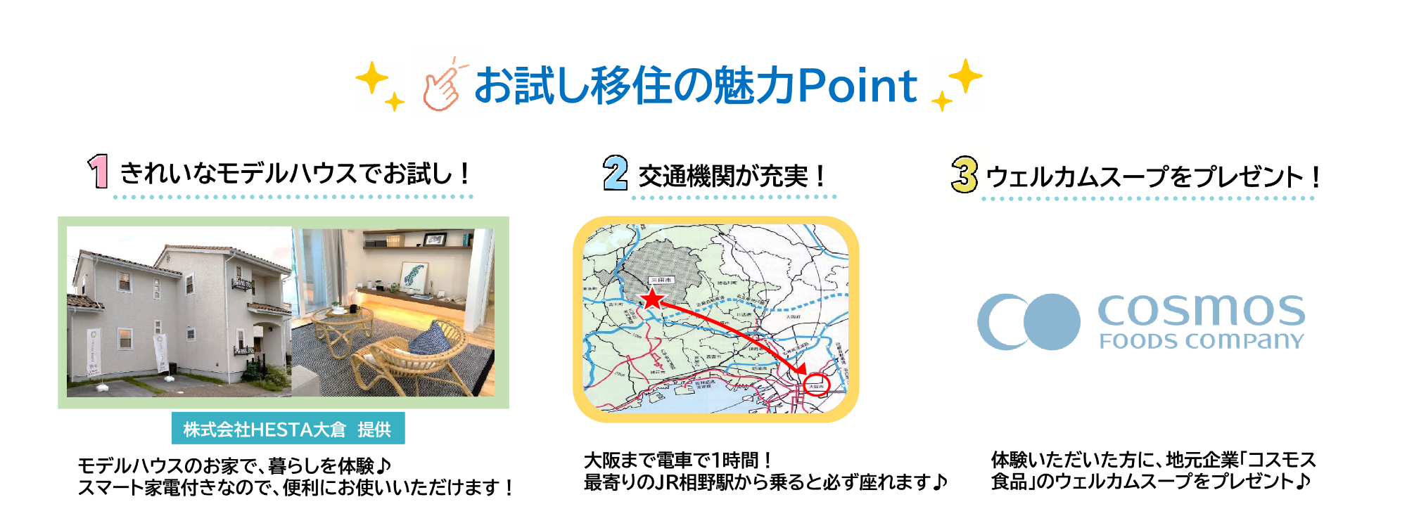 お試し移住 魅力ポイント