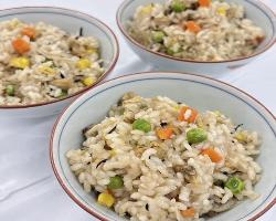 あさり缶で炊き込みおこわ風(パッククッキング)