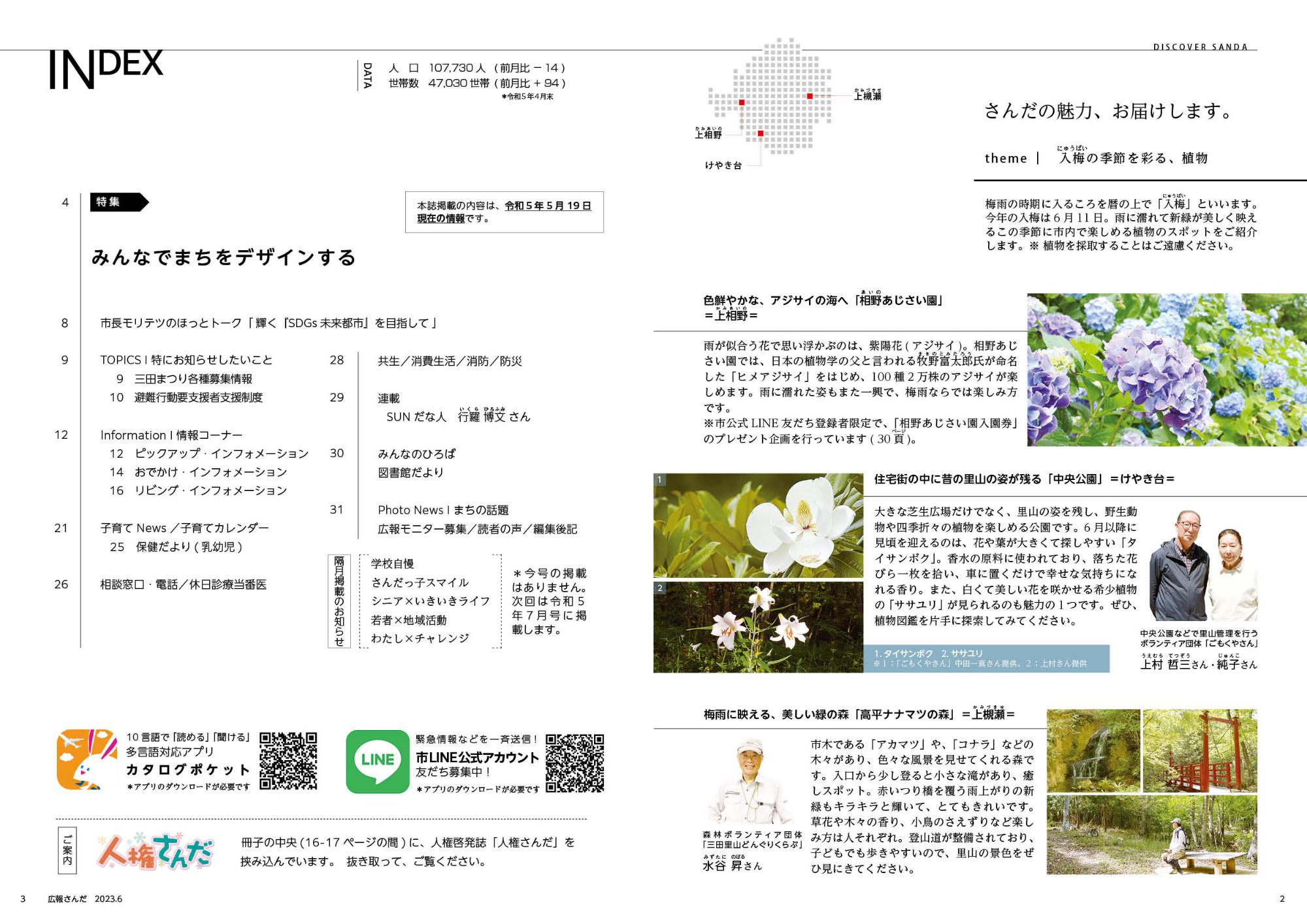 広報さんだ令和5年6月号目次