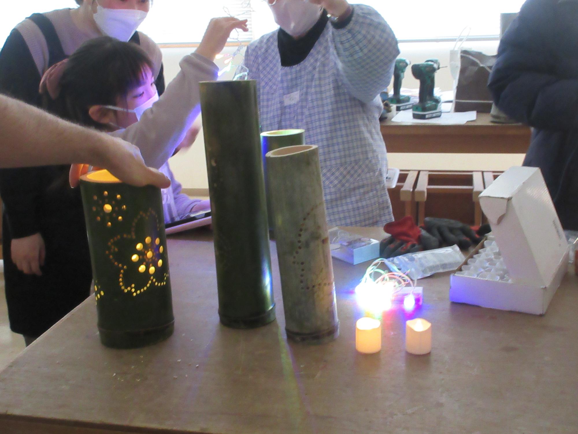 竹灯籠作り体験教室