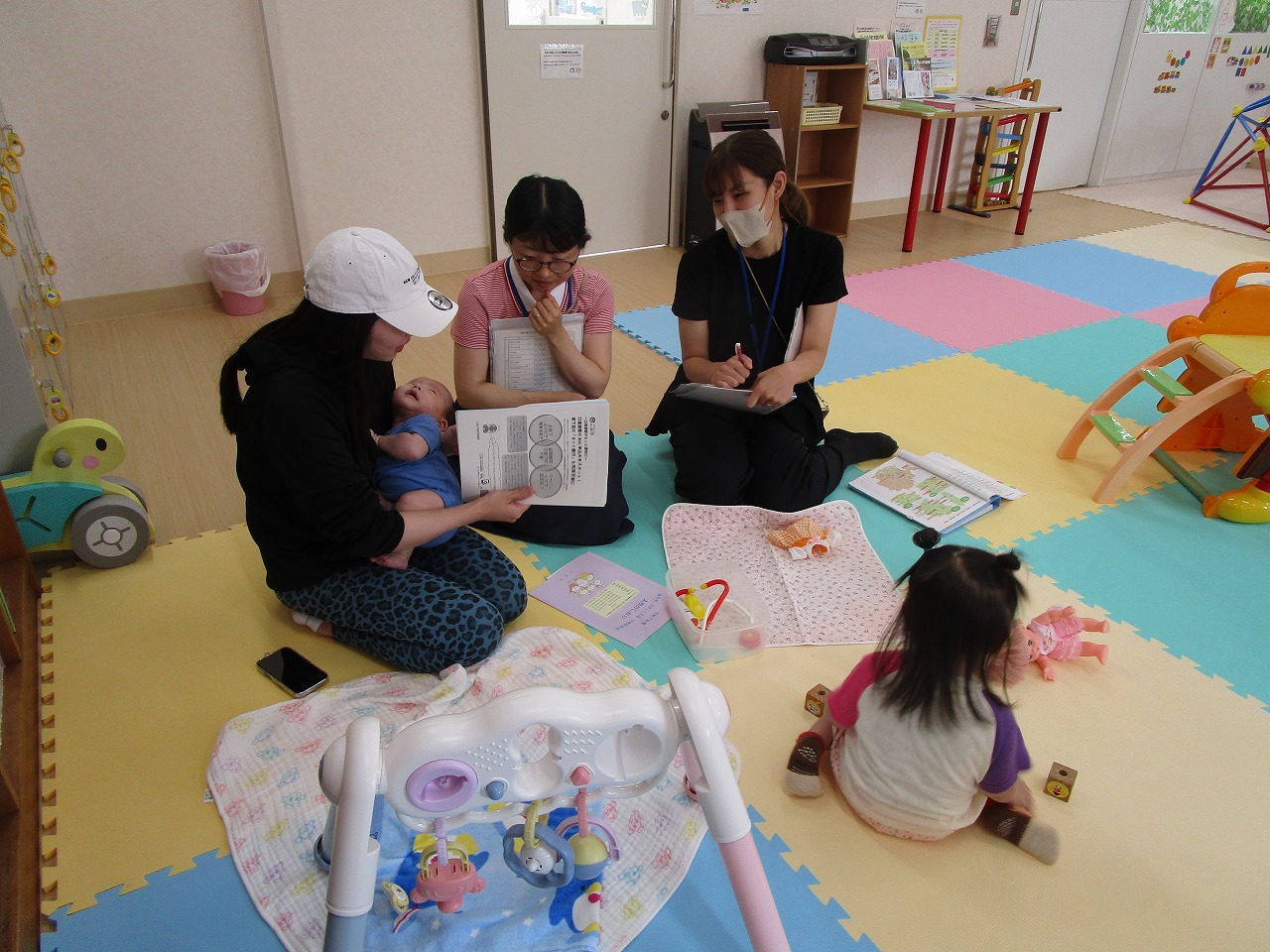入所相談をしている様子