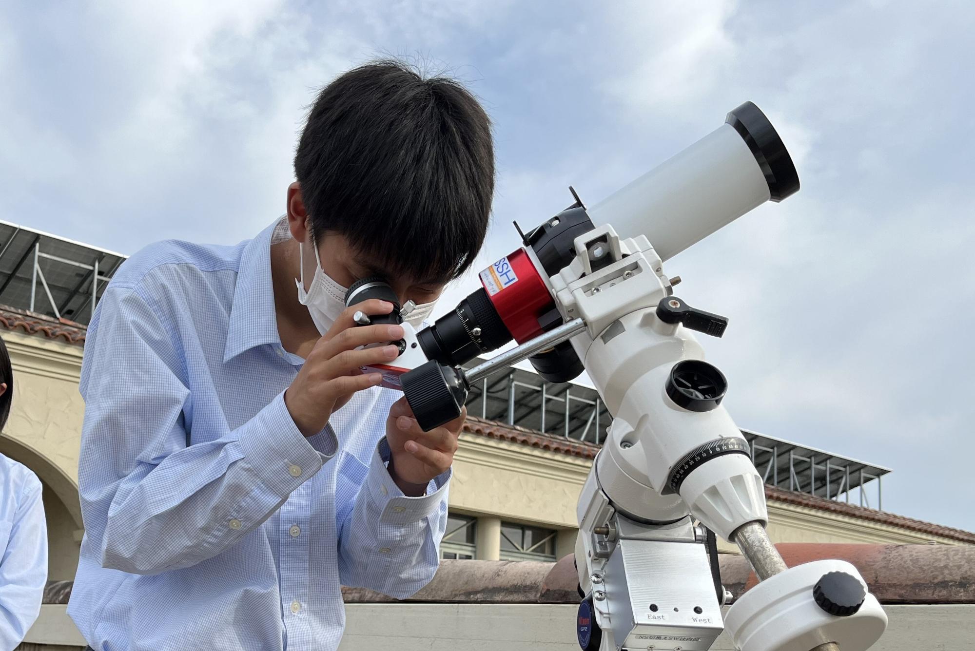 太陽観察の様子
