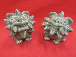 青磁のシーサー