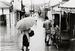 昭和37年6月の水害（現在の中町）の様子を撮影した写真