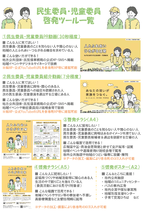 【横展開用】民生委員・児童委員啓発ツール一覧