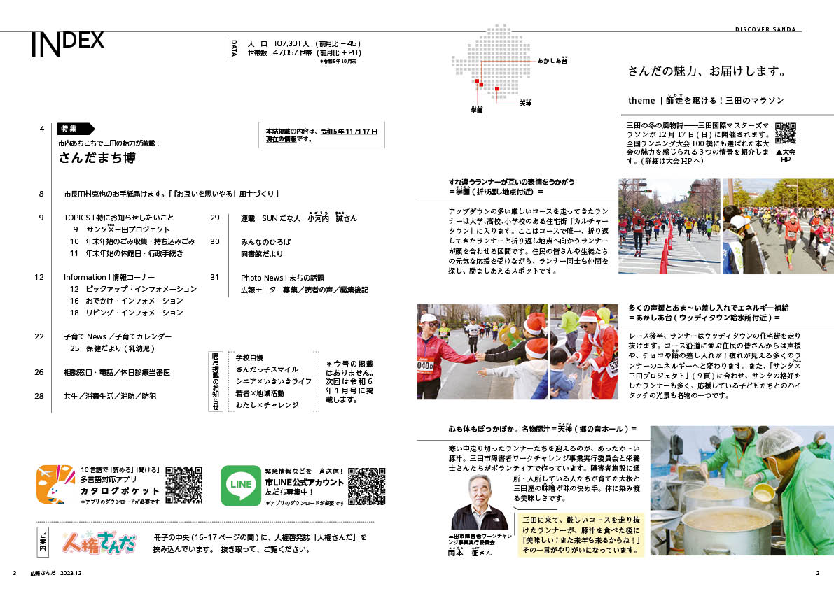 広報さんだ令和5年12月号目次 修正