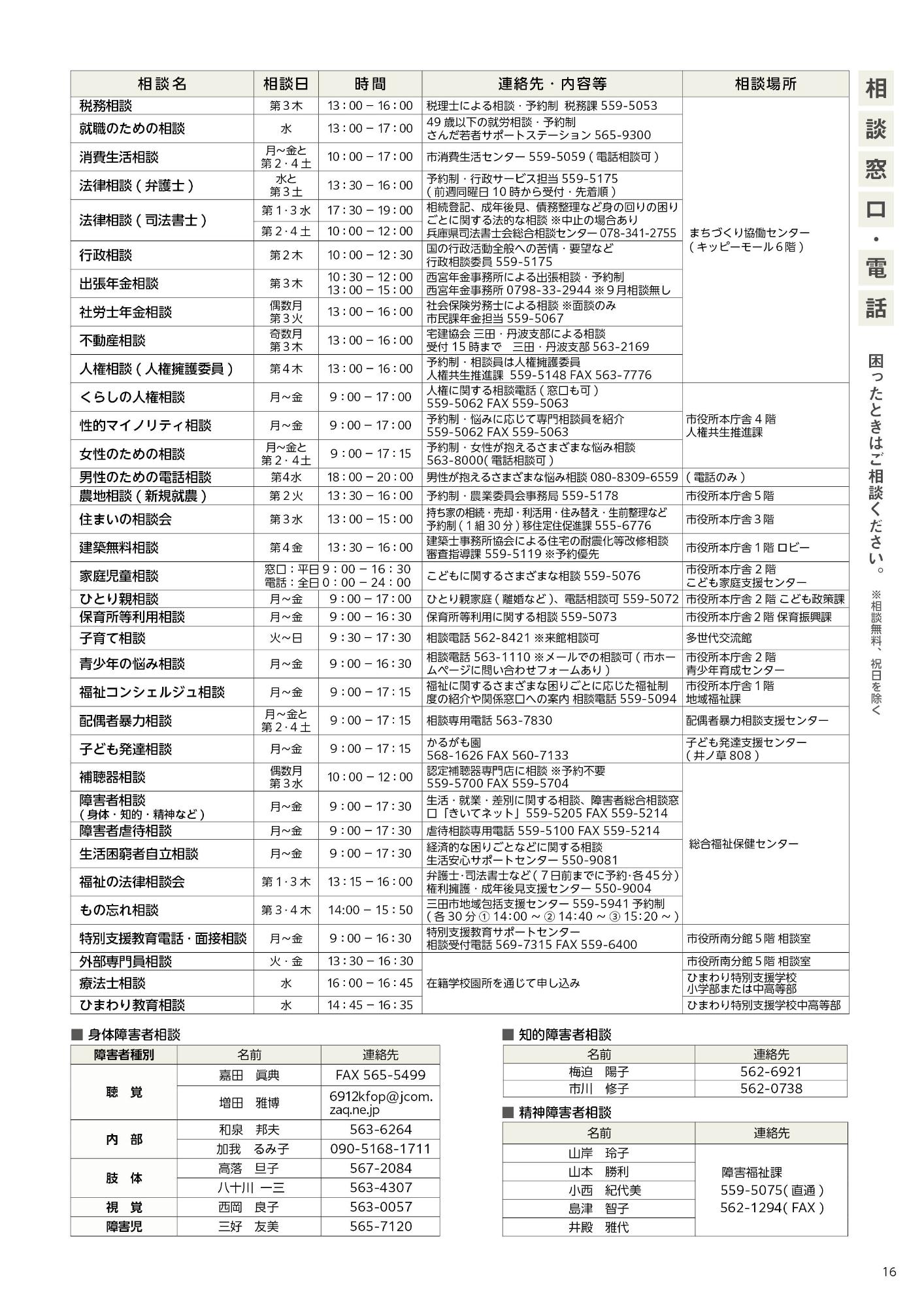 広報さんだ令和8年4月号相談