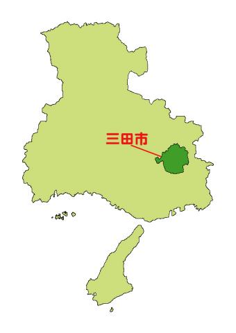 三田市の位置図