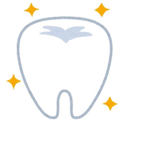 輝いている白い歯のイラスト