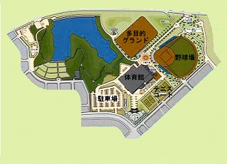 駒ケ谷運動公園の概要地図