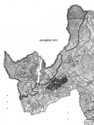 自然公園区域図（三田市）全体の地図