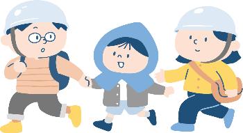 防災訓練をする家族