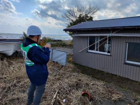 家屋被害認定支援(兵庫県第5陣)の様子