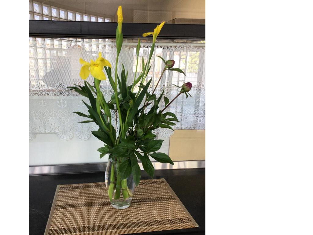 ボランティアの方の花