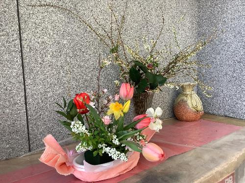ボランティアさんが活けてくださったお花