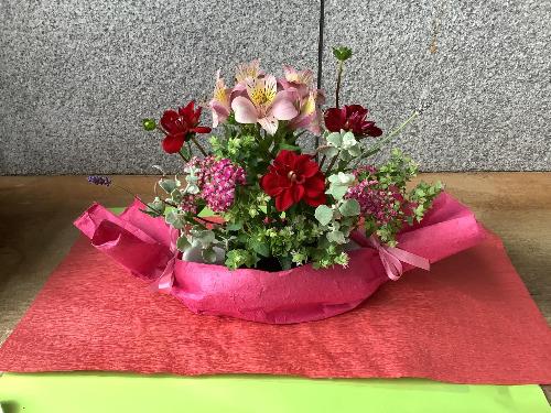 7月来客玄関のお花