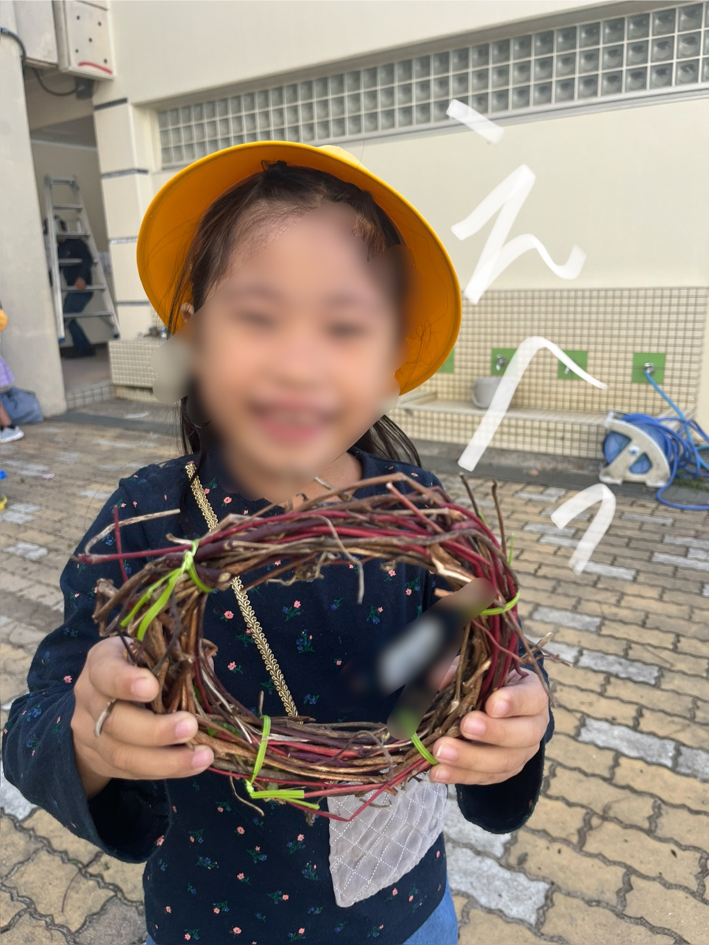 つるを巻きました