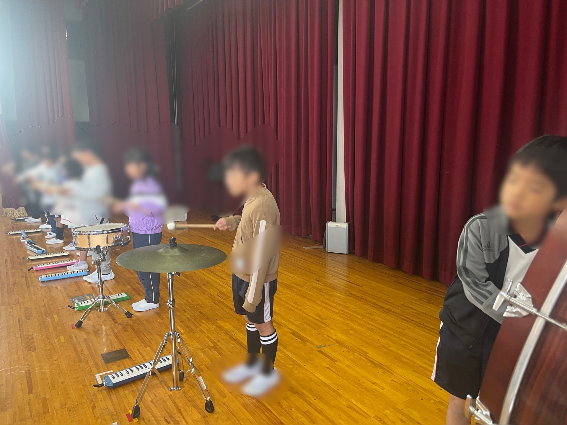 こちらは1年生の打楽器チーム