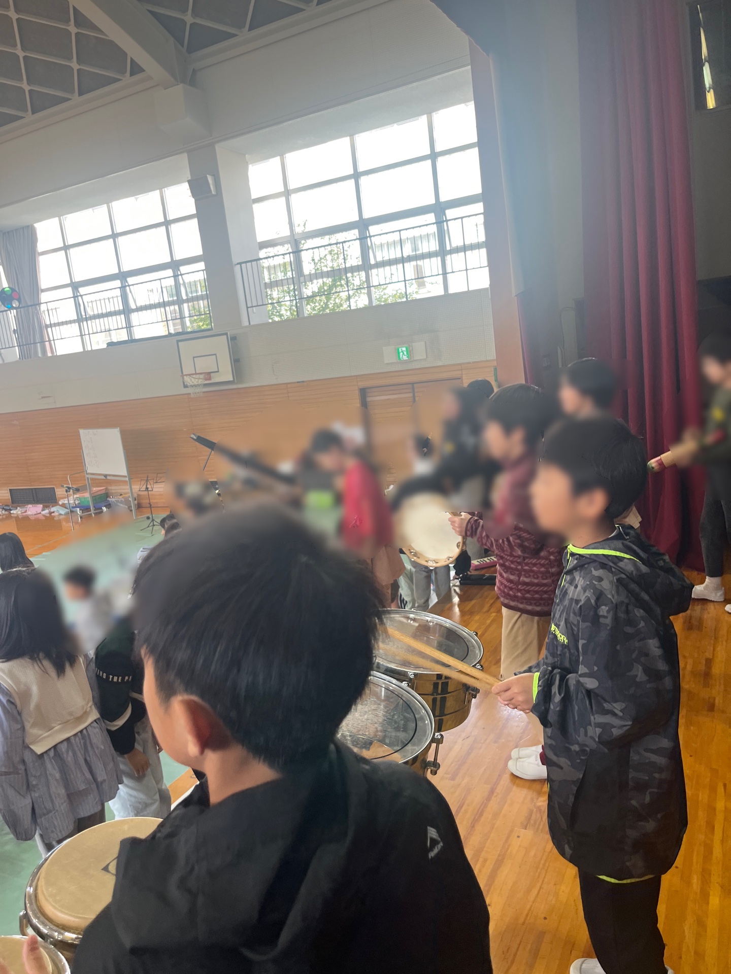 4年生の打楽器チーム