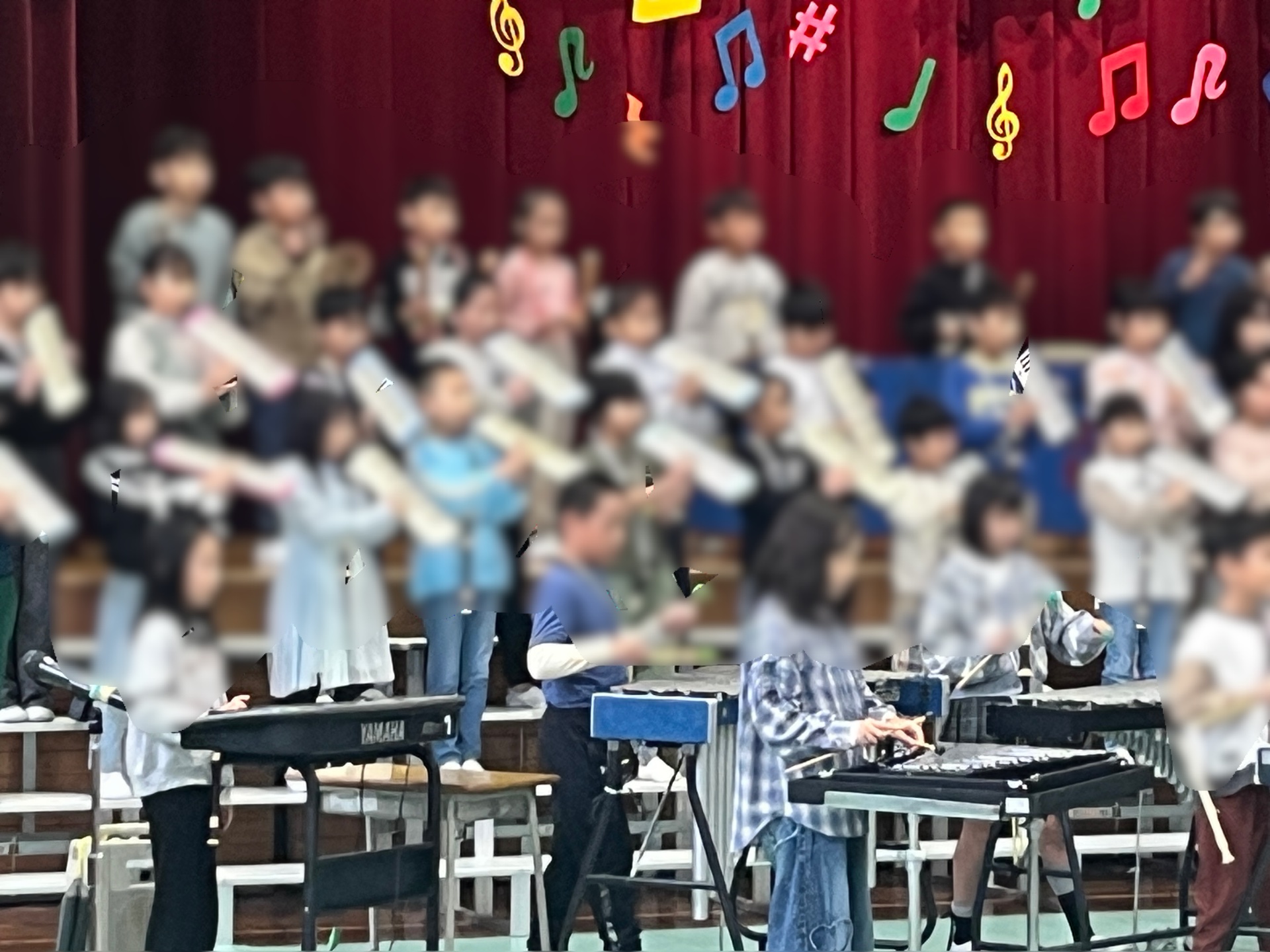 心を合わせる3年生