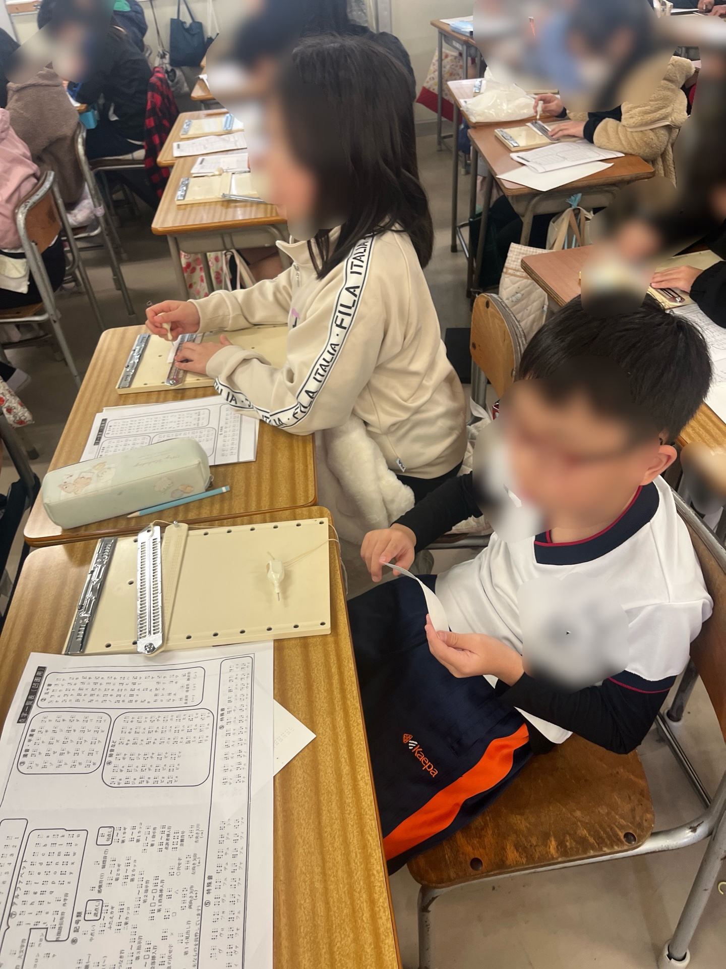 できあがりを見ています