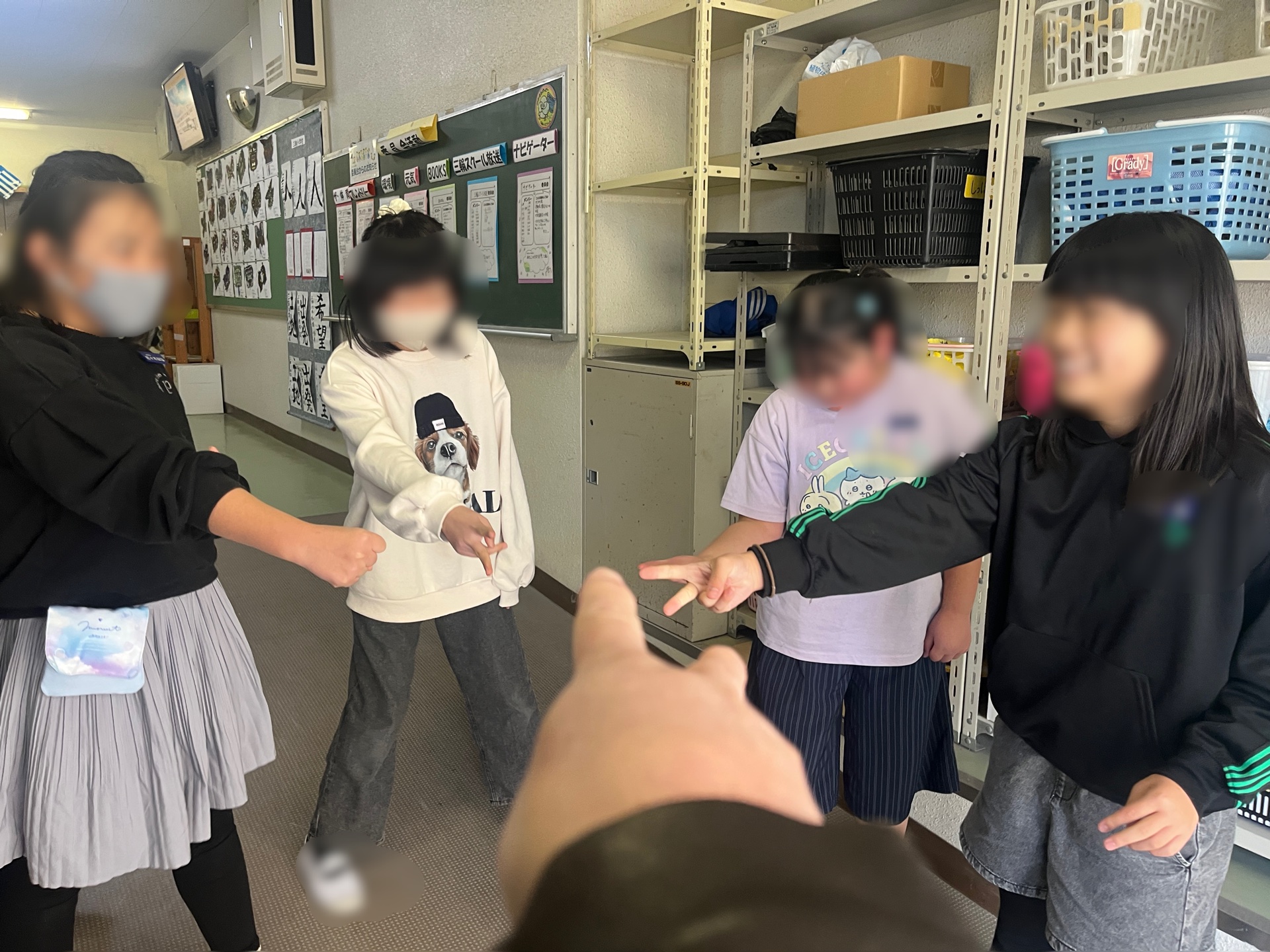 元気いっぱいの五年生と、おみくじじゃんけん