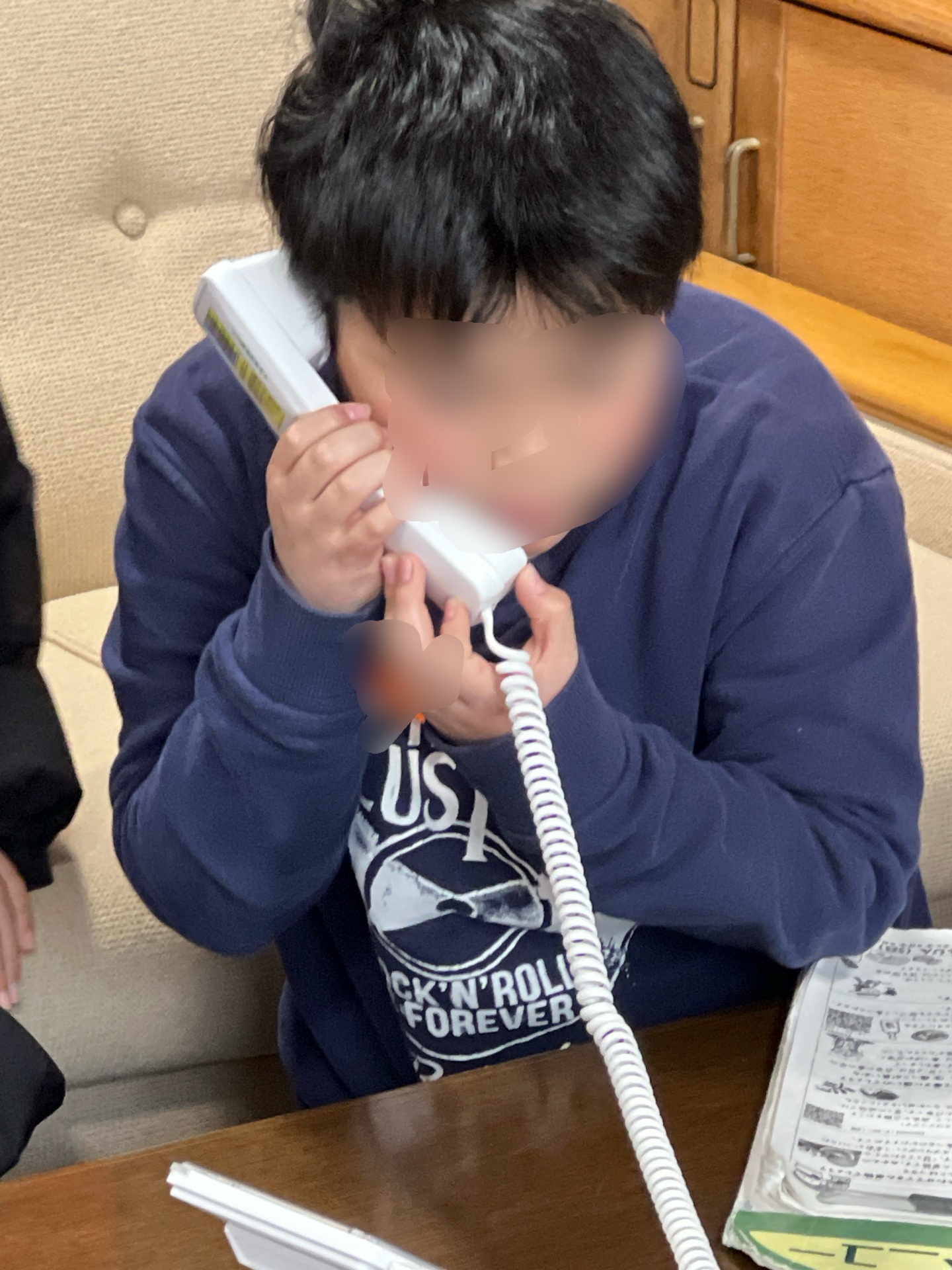 中学への想い、明日の給食献立を伝える