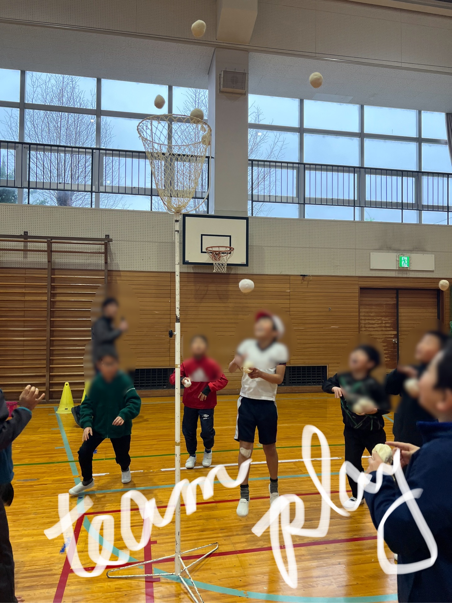 玉入れ、チームプレイが光る