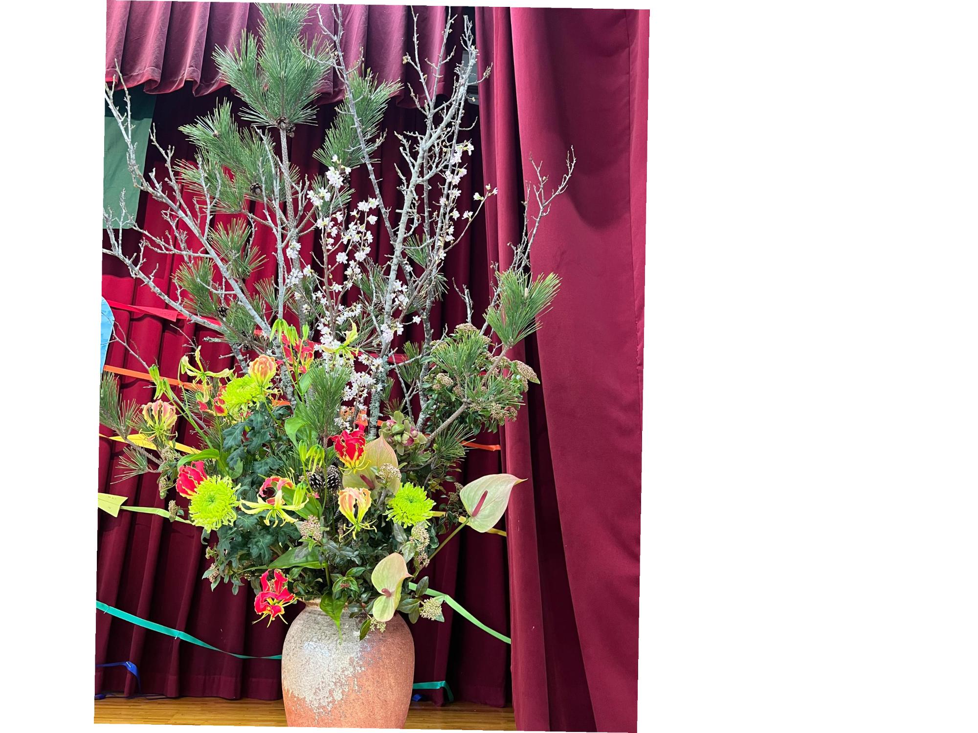 ステージを彩るお花