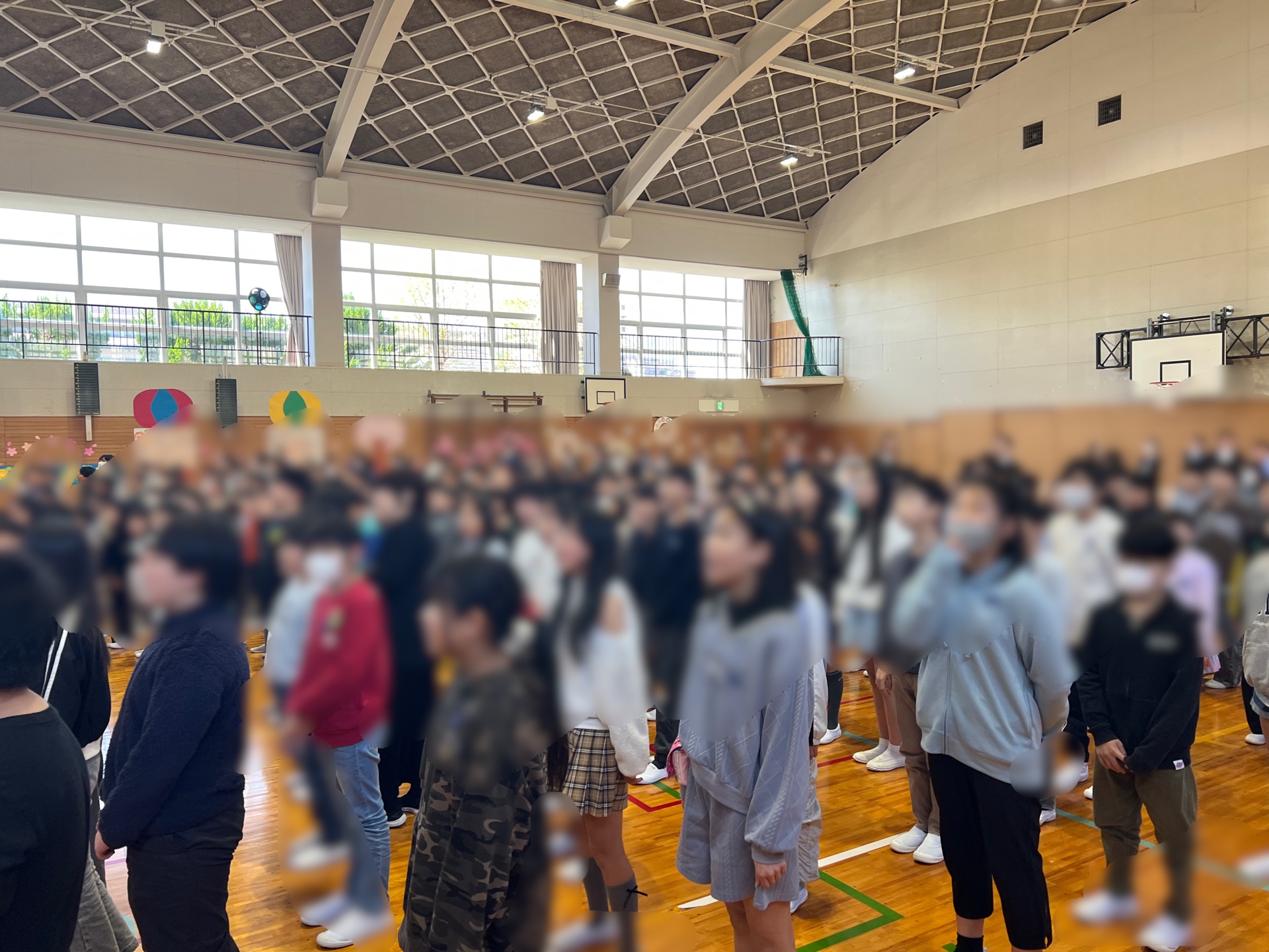 始業式での校歌