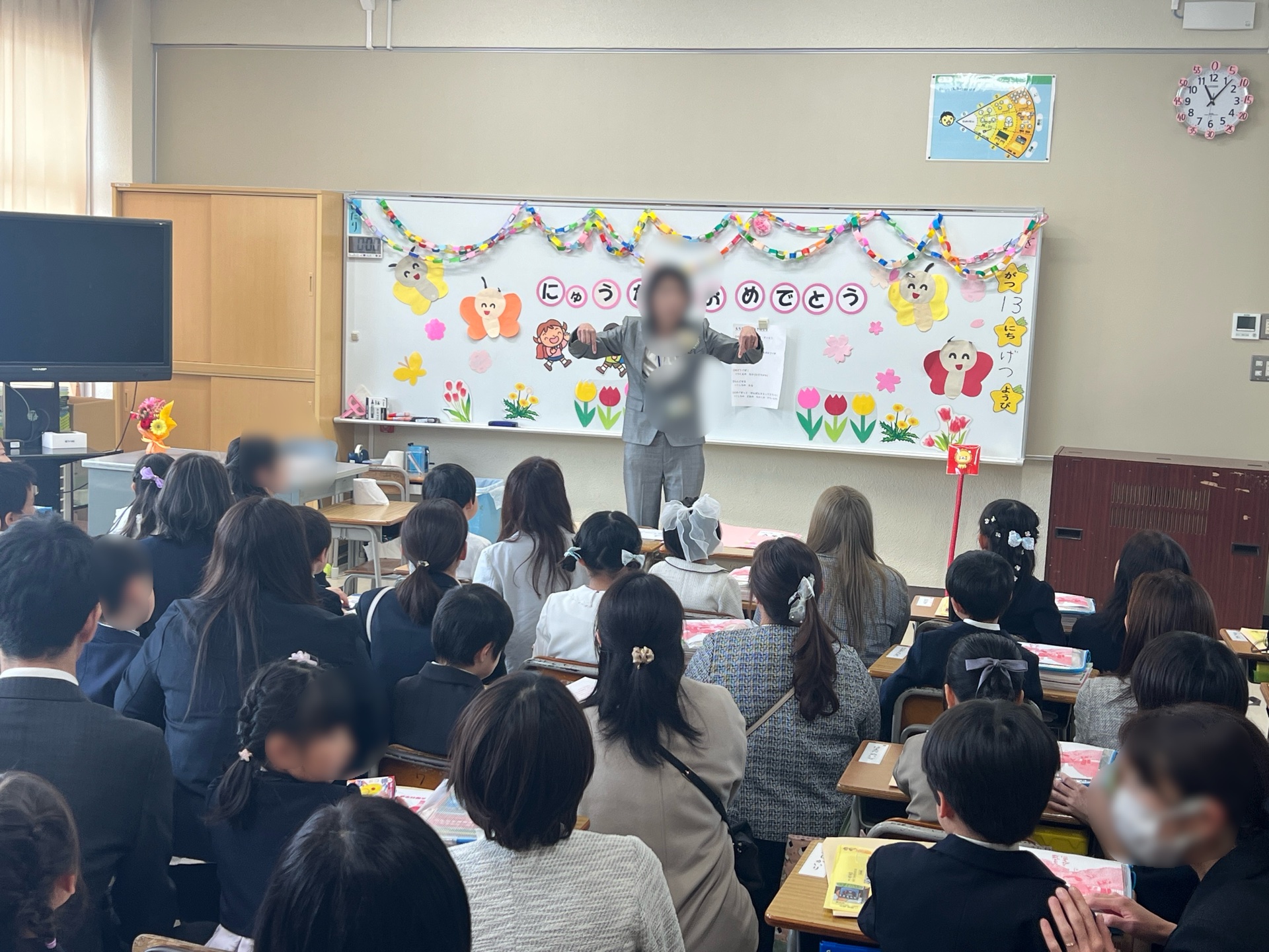 2組での教室での説明時