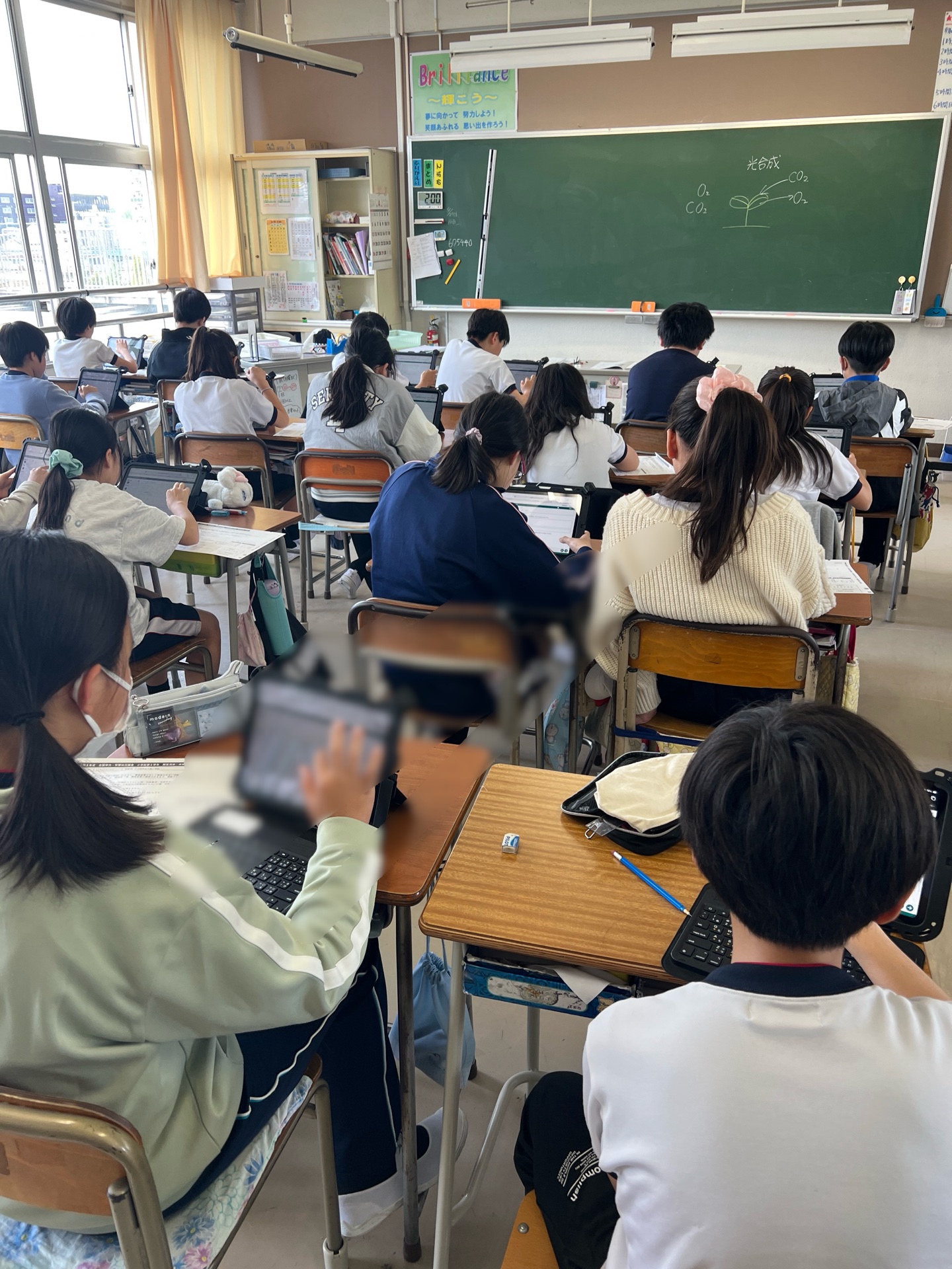 回答中、学力テストの時よりもリラックス