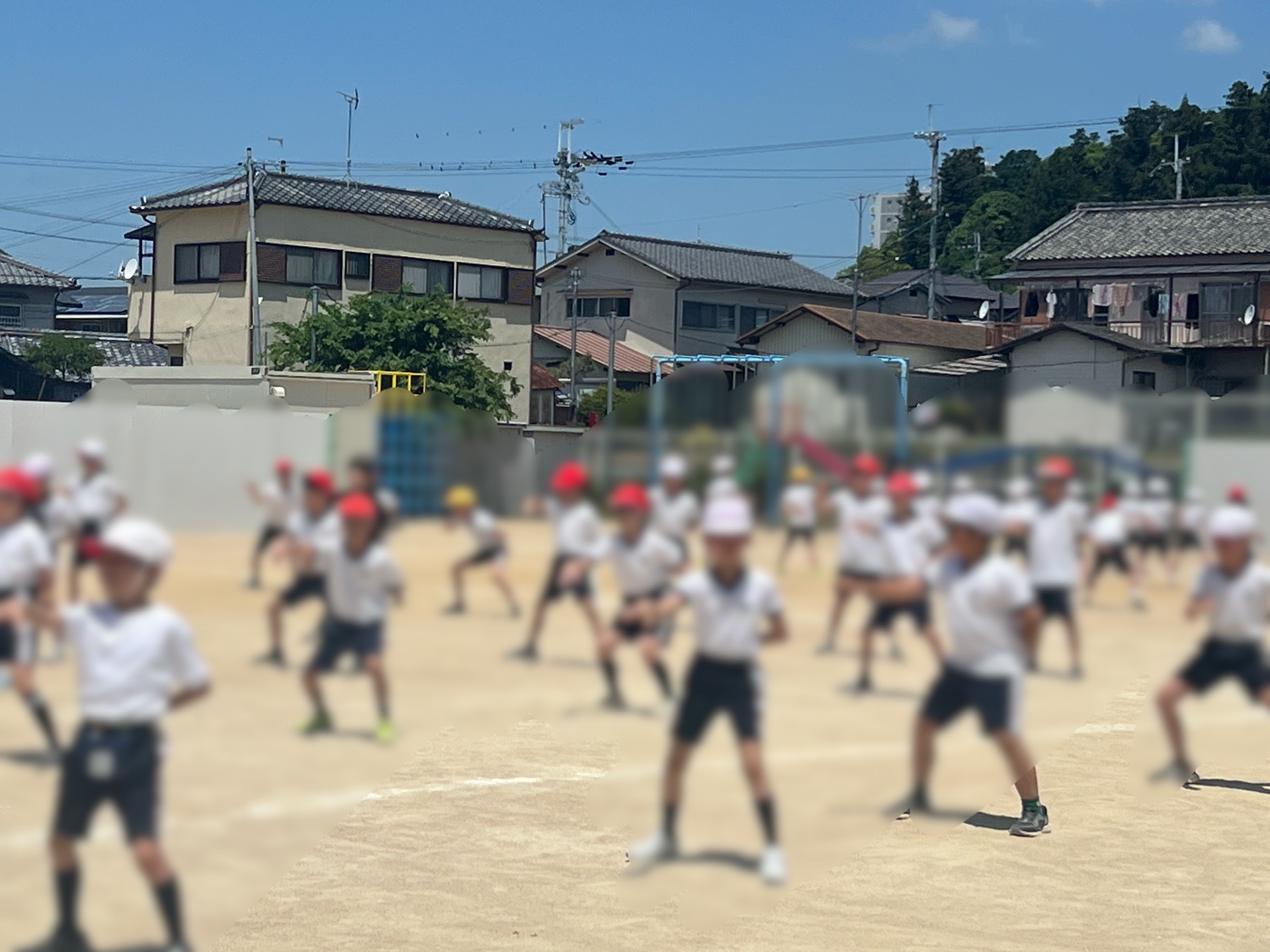 ソーラン、隊形移動も練習