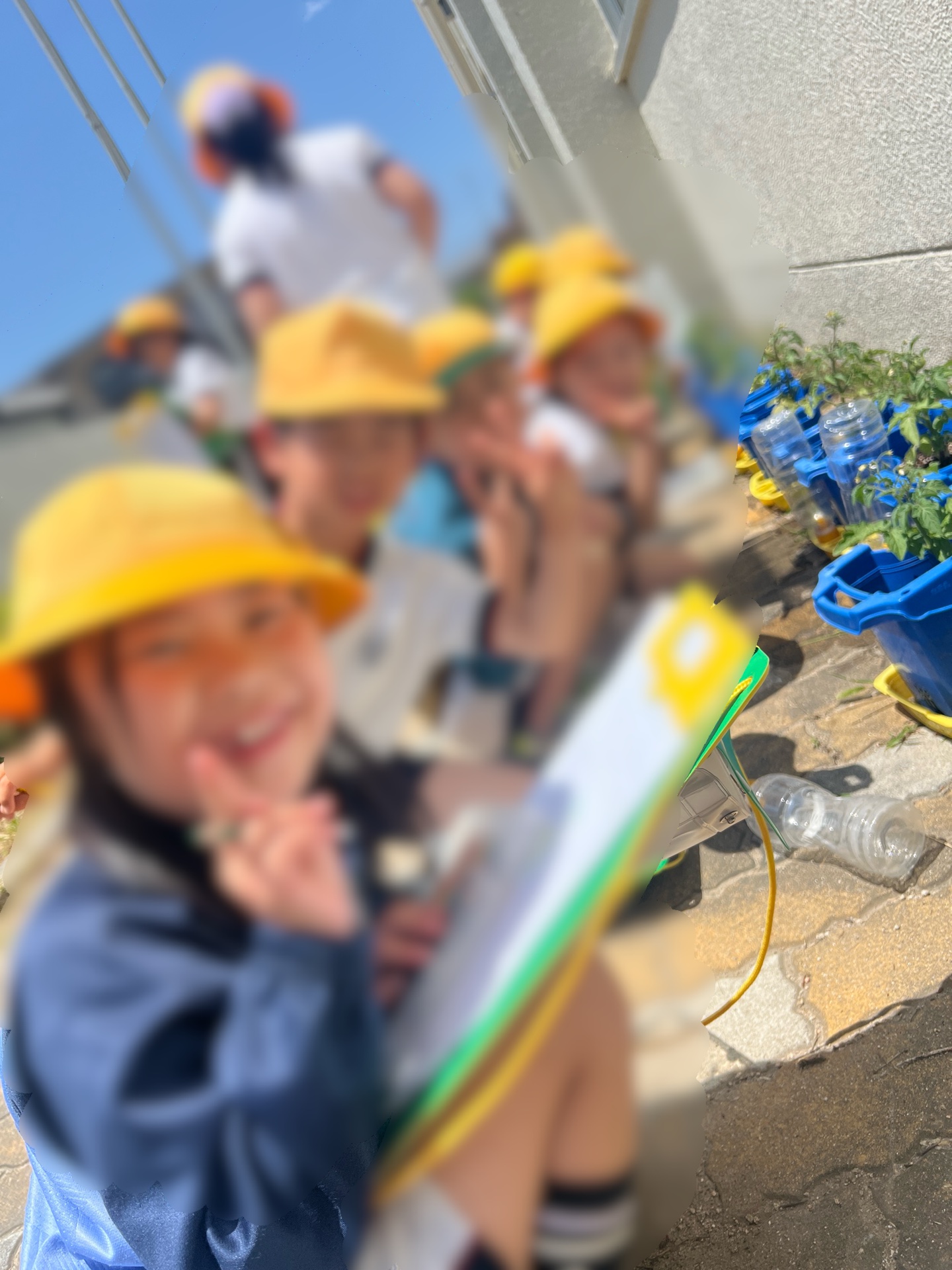 観察するのも笑顔