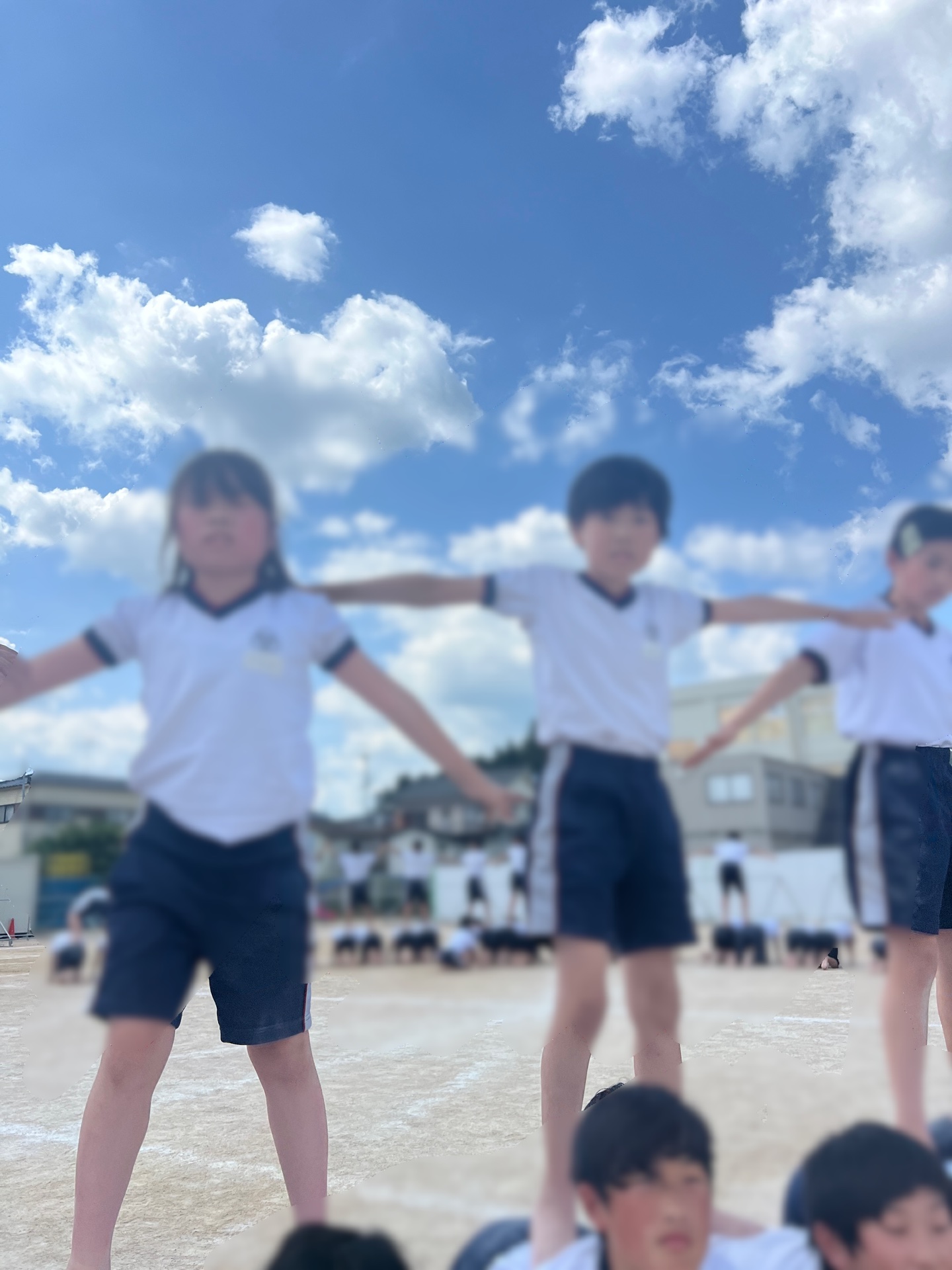 前日の組体操