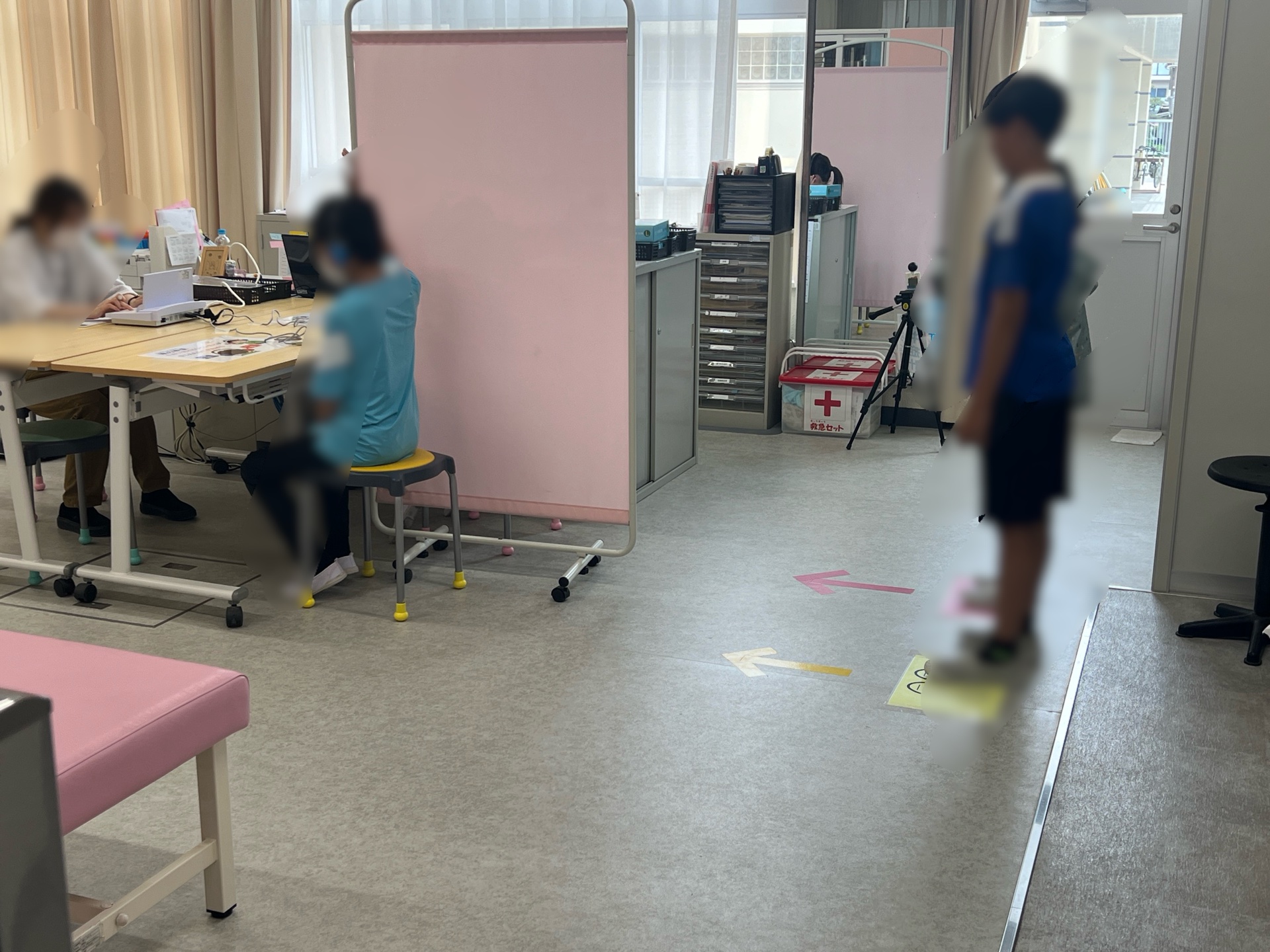 聴力検査中