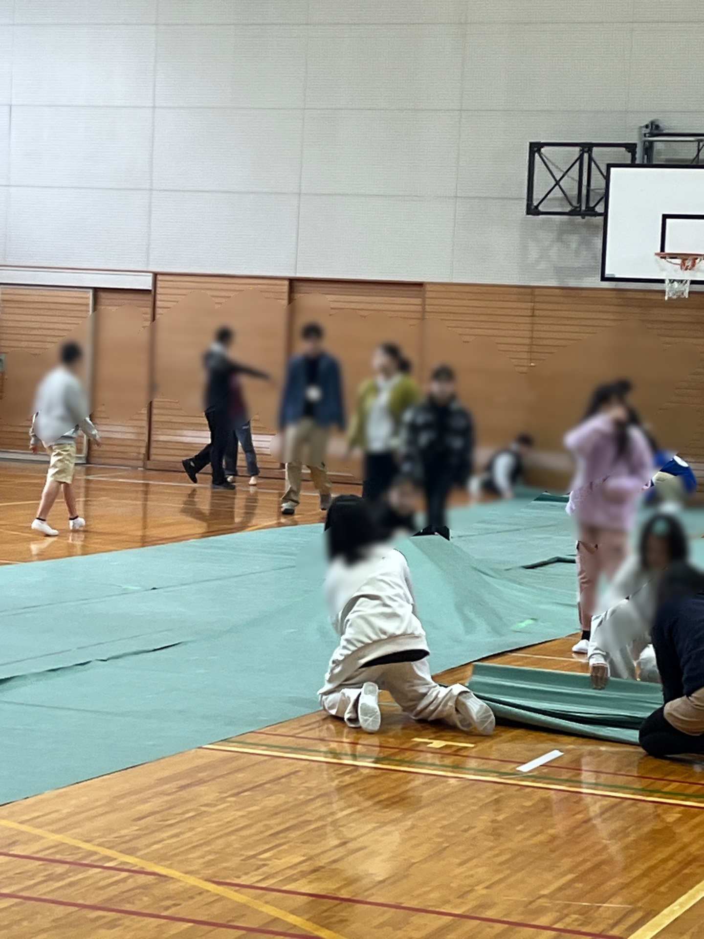 シートを引き始める