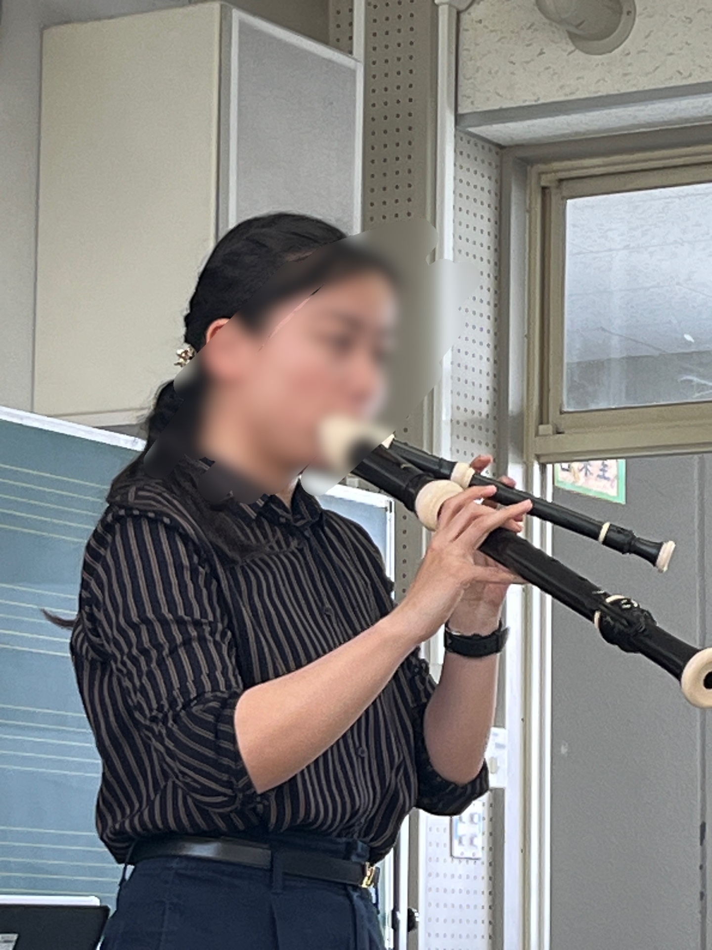 リコーダー講習会の西脇先生