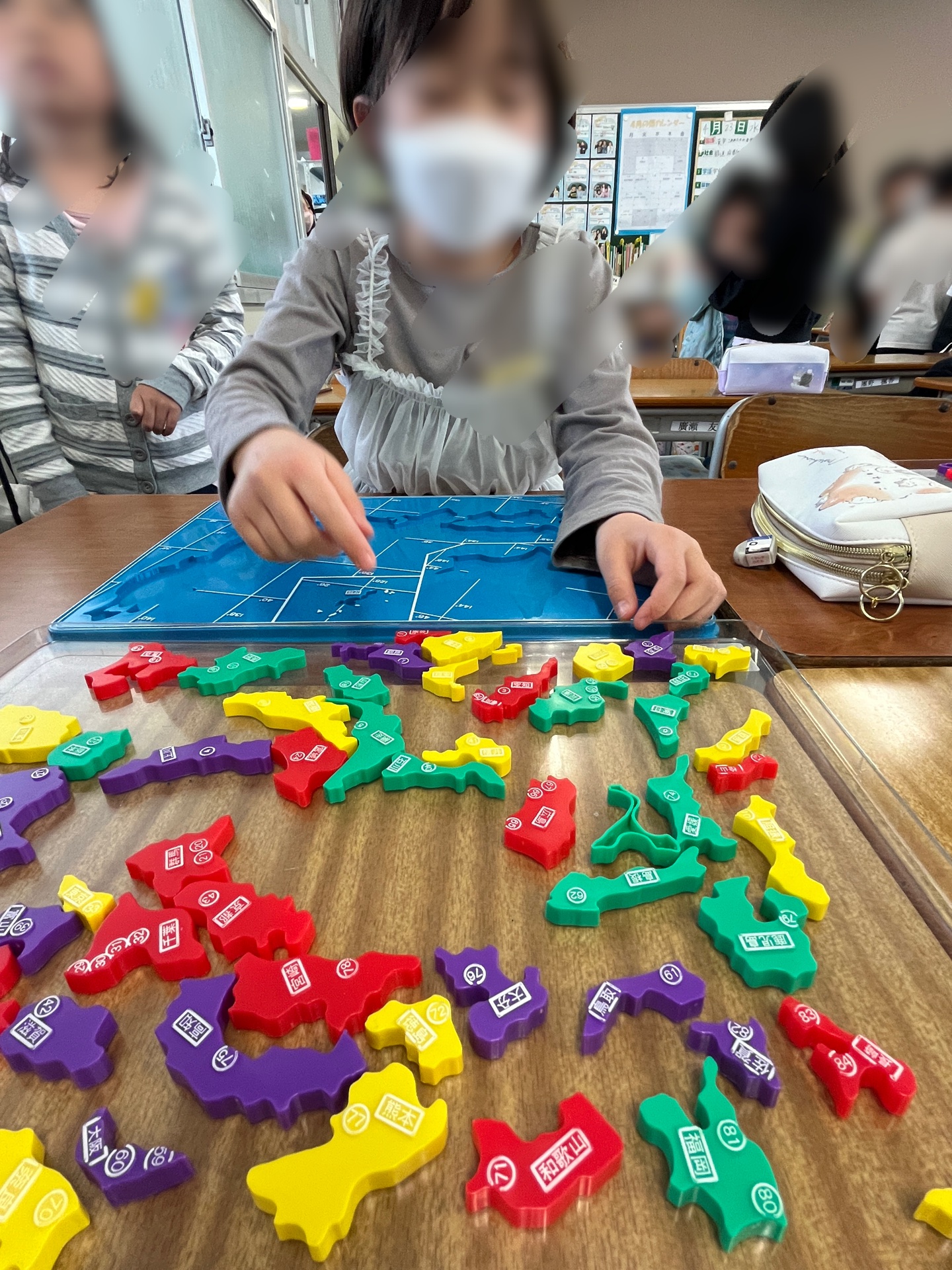 日本地図パズルもすらすらと