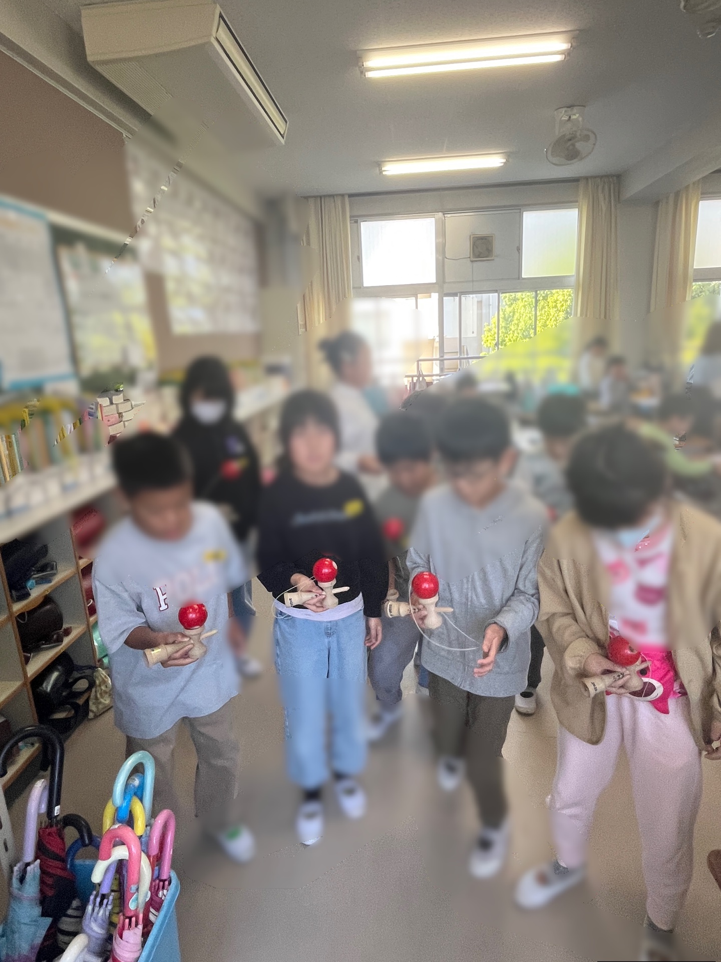 いっせいので、けん玉