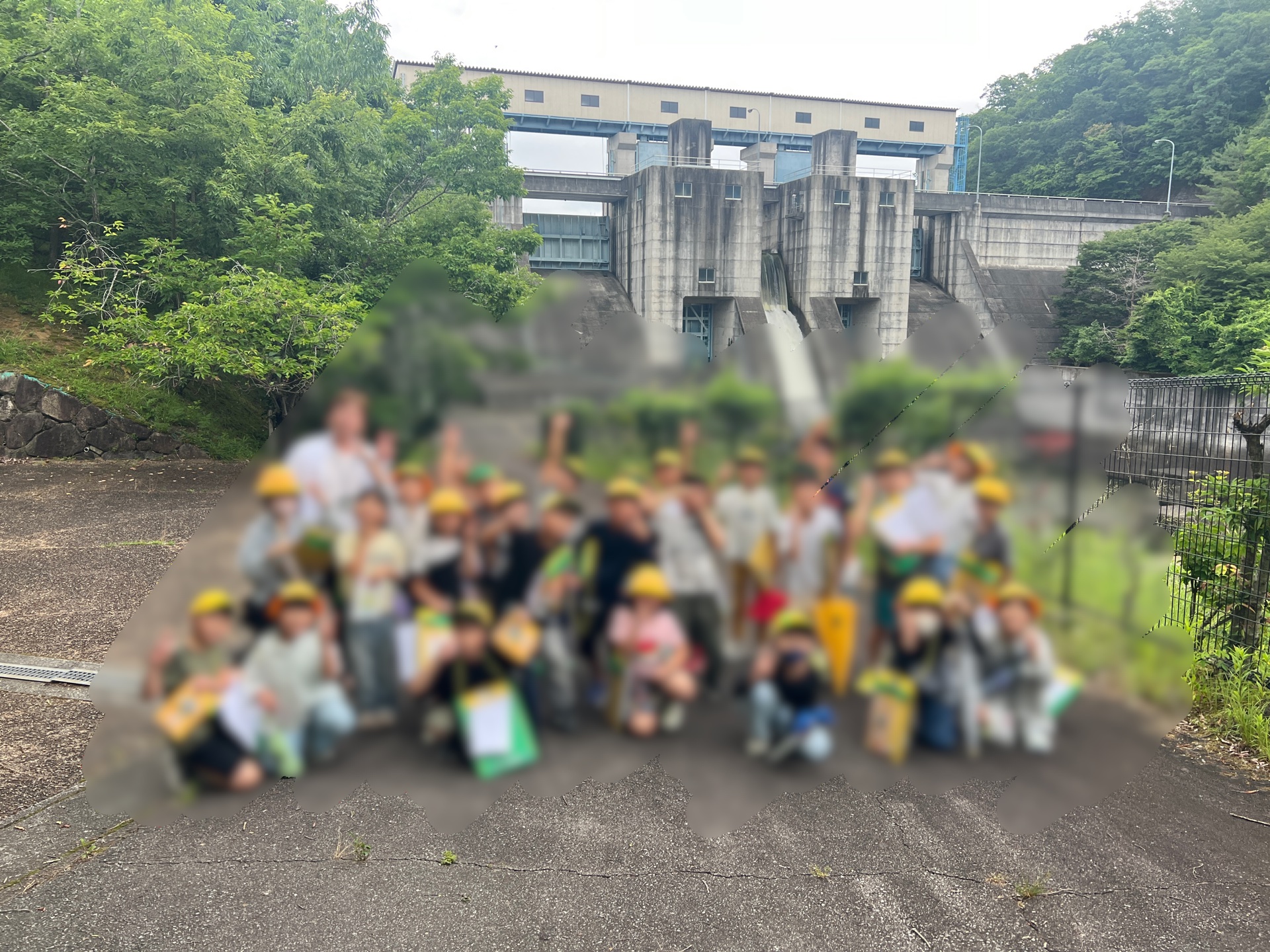 青野ダムにて