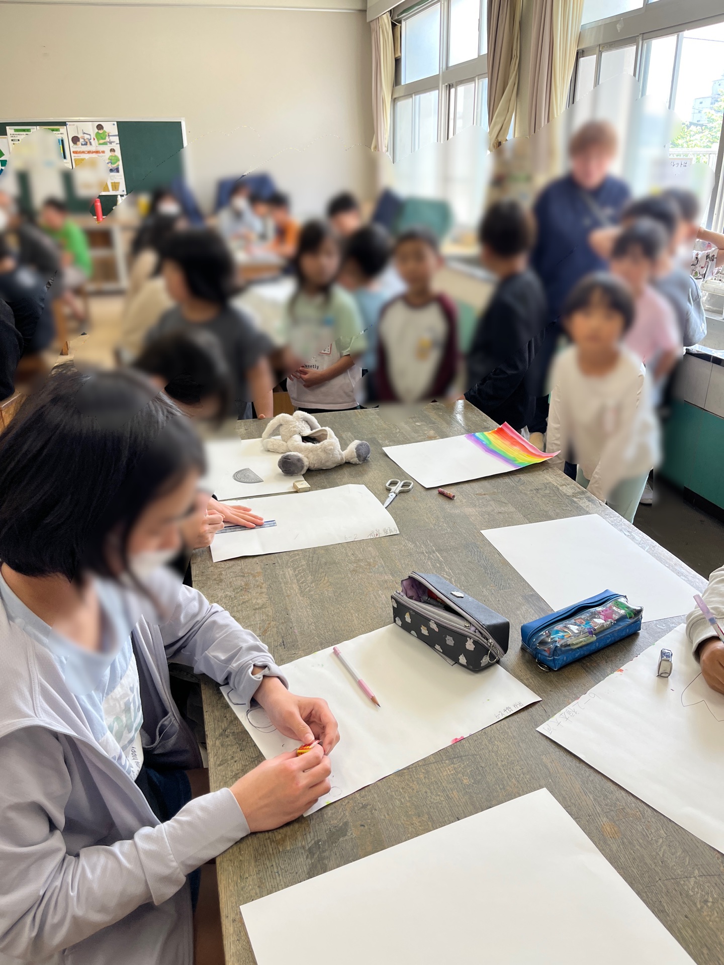 5年生の図工の見学