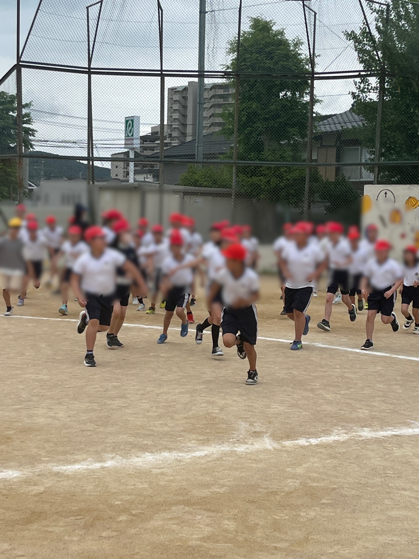 お茶休憩終了で、再集合、ダッシュ