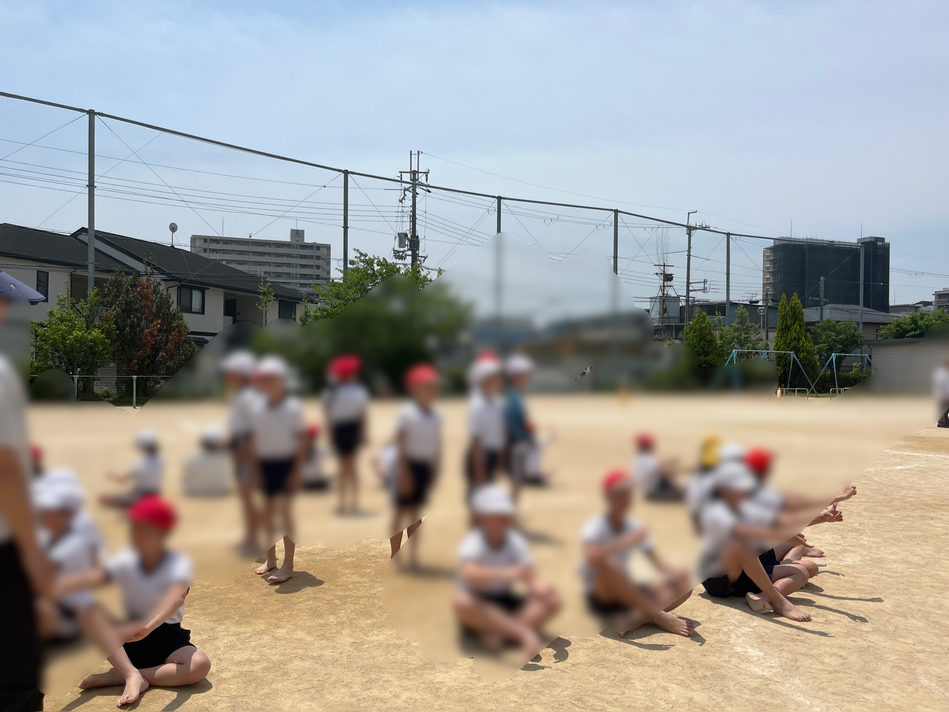 こうやって何度も隊形の確認します