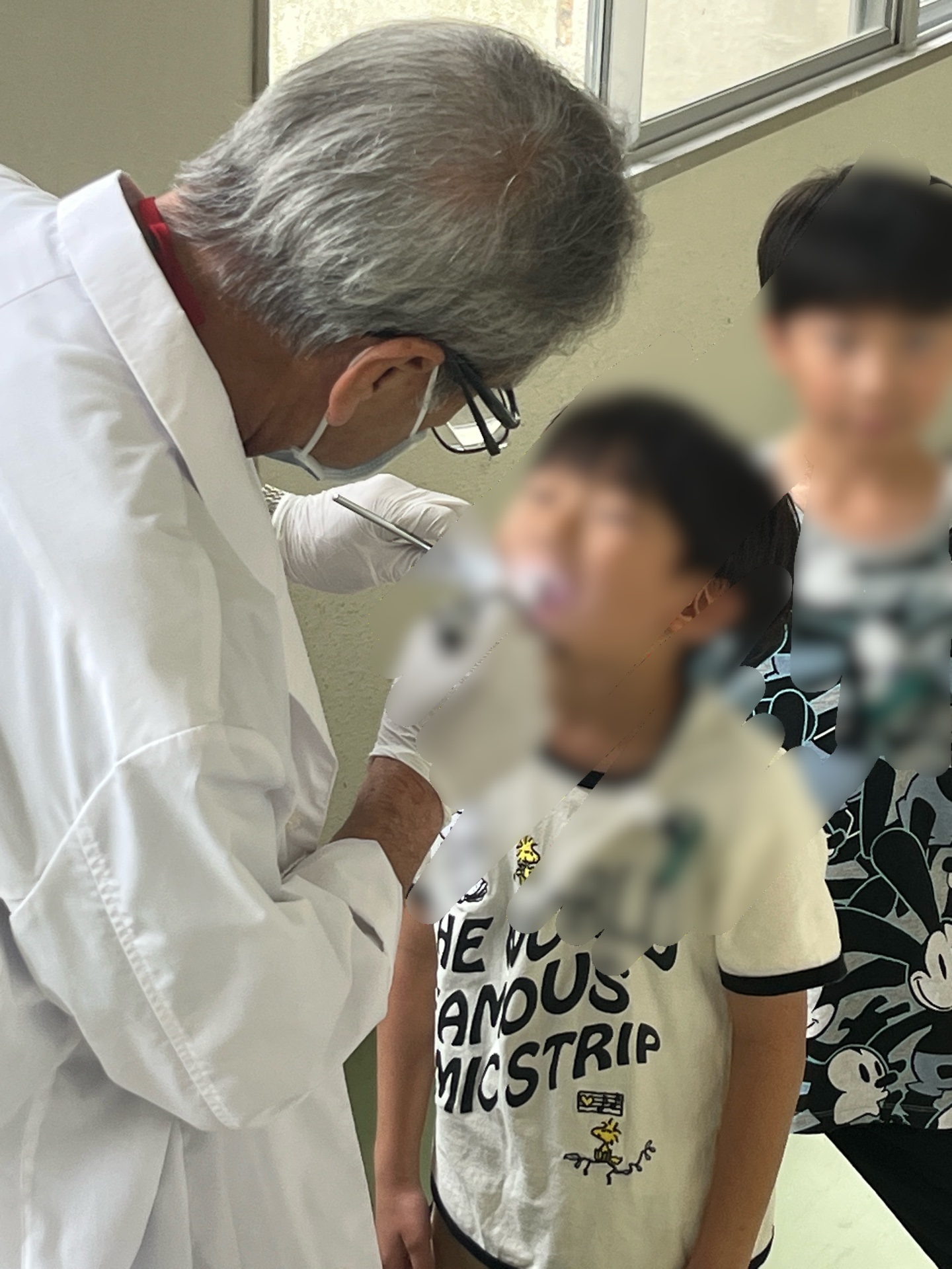 しっかり並んで、歯科健康診断