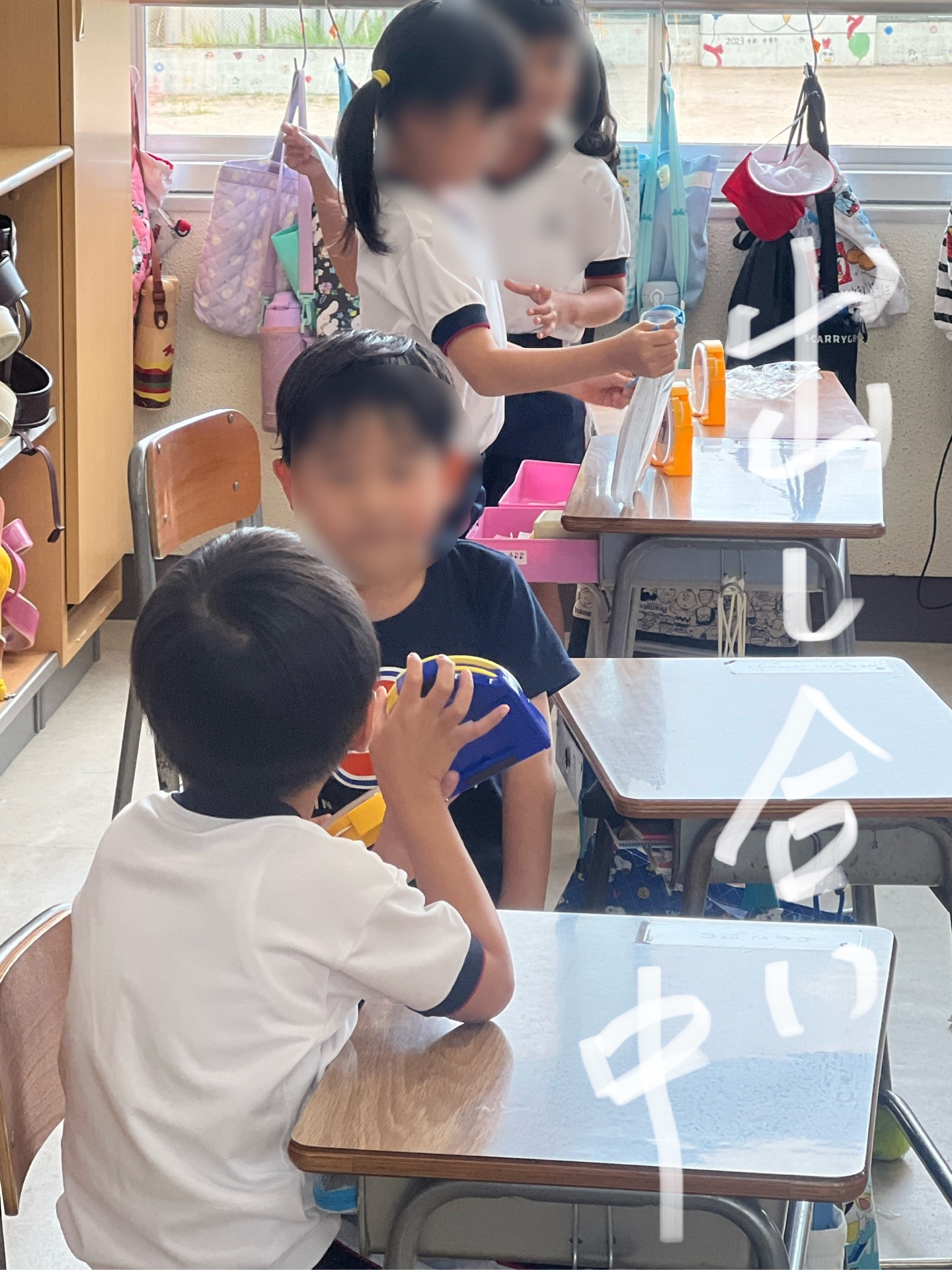 時間の勉強、問題の出し合い中