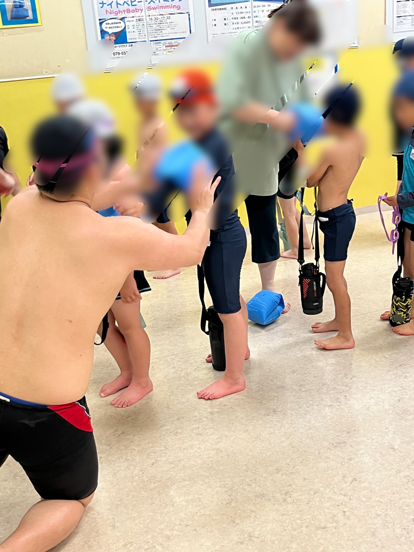 1年生入水前の準備です