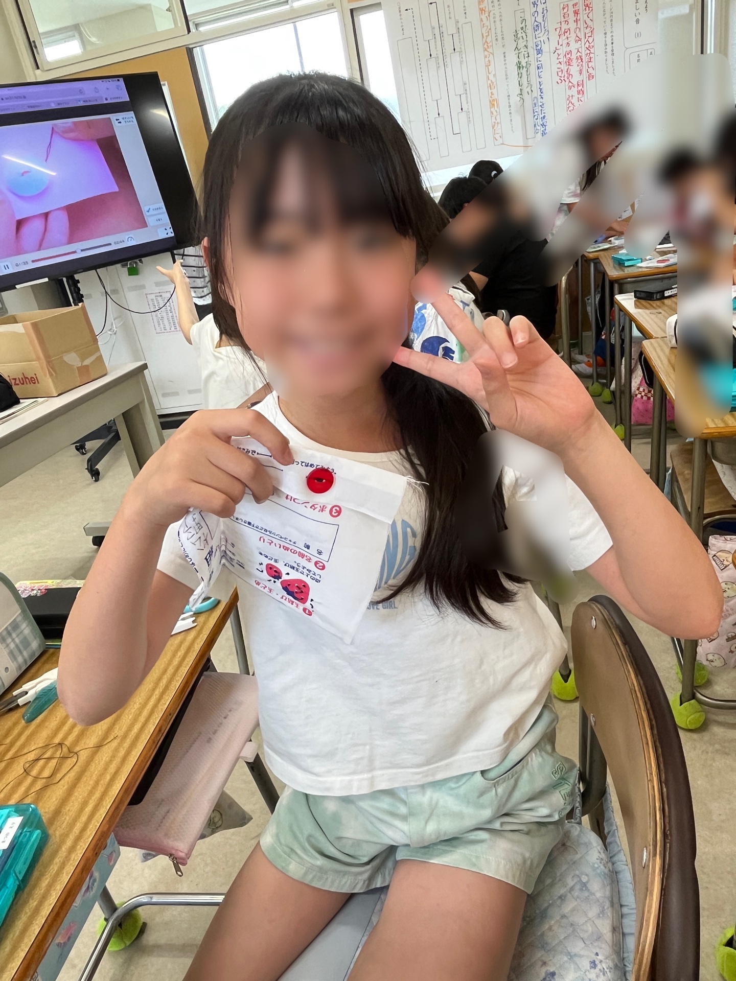 ボタン付けれた達成感