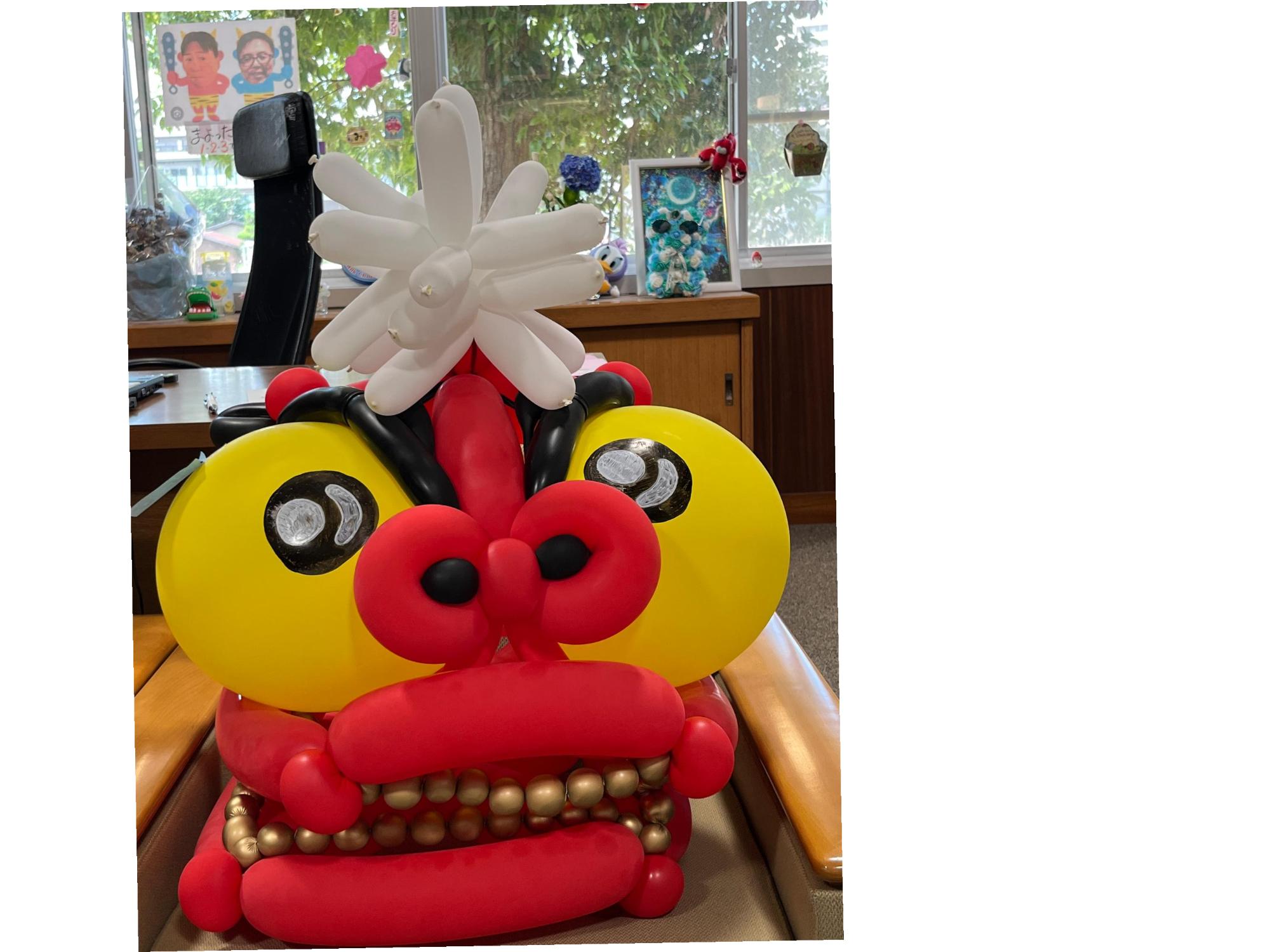 昨日、獅子舞届けたようって