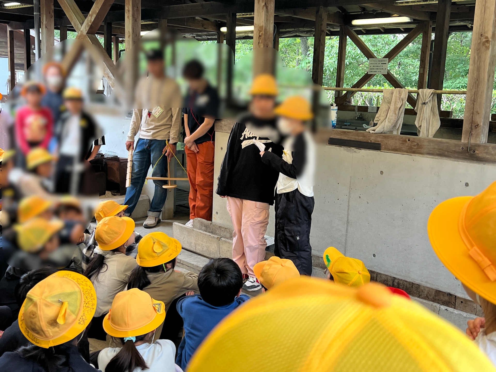 火起こし体験もやってみる